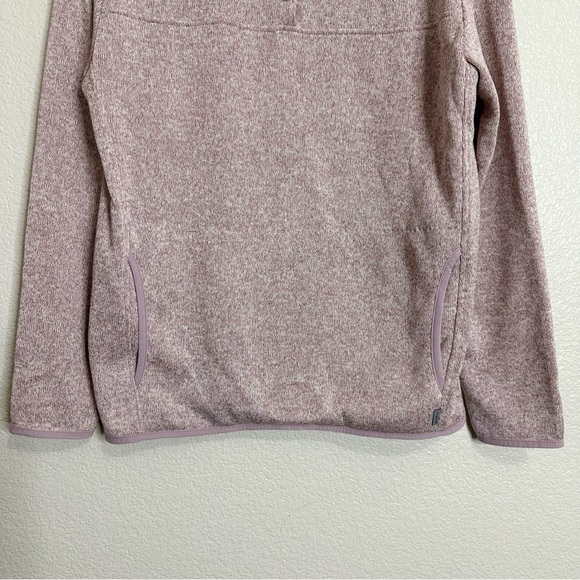 Eddie Bauer Women's Pink Heathered Fleece Snap Front Pullover Sweater, Sz Large - Picture 6 of 13